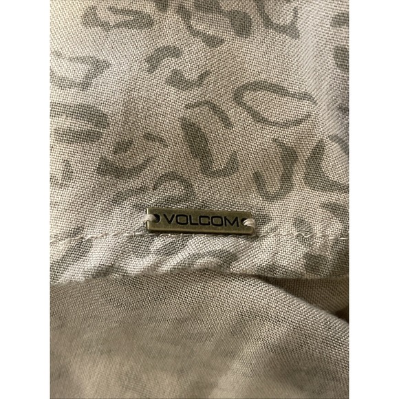 Volcom Women's Cha Ching Toanl Leopard Print Midi Dress Size‎ Medium Beige - Picture 8 of 10